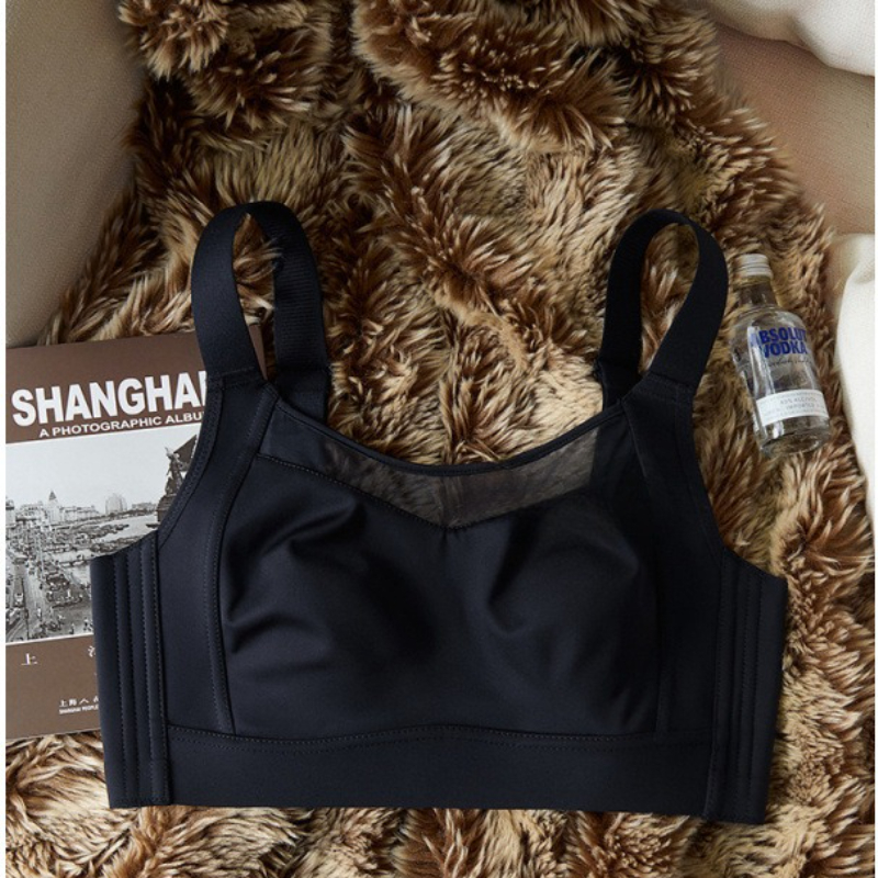 Seamless Full Cup Minimizer Bra Ultra Thin Strapless Side Control AntiSag Sport Bra For Women 6