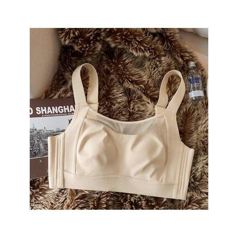 Seamless Full Cup Minimizer Bra Ultra Thin Strapless Side Control AntiSag Sport Bra For Women 7