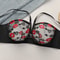 Sexy Red Lips Heart-Shaped Lace Bra Women's Plus Size Deep V Hanging Neck Steel Rimmed Push-Up Bra