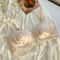 Sexy French Satin Underwire Bra with Lace Rimmed Seashell Cup Thin Half Cup Lingerie for Women