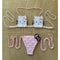 Hello Kitty Sexy Swimsuit Crochet Bikinis Set Thongs Bathing Suit Cute Ladys Micro Bikini Womens Sw 2
