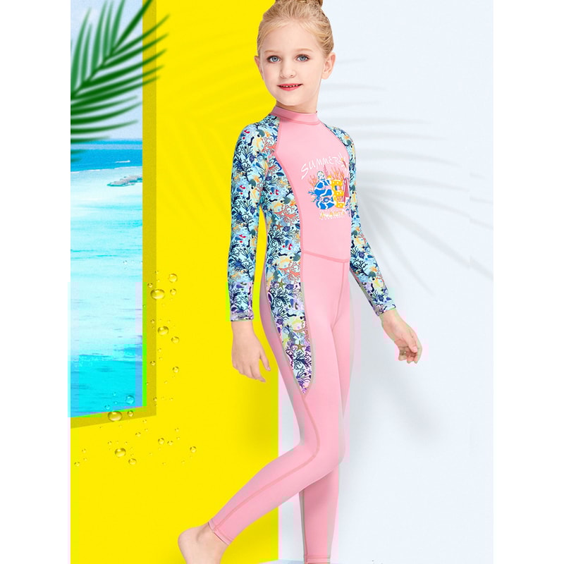 Kids Bathing Suit Cartoon Unicorn One Piece Swimsuits Girls Swimwear Baby Quick Drying Swimming Clo