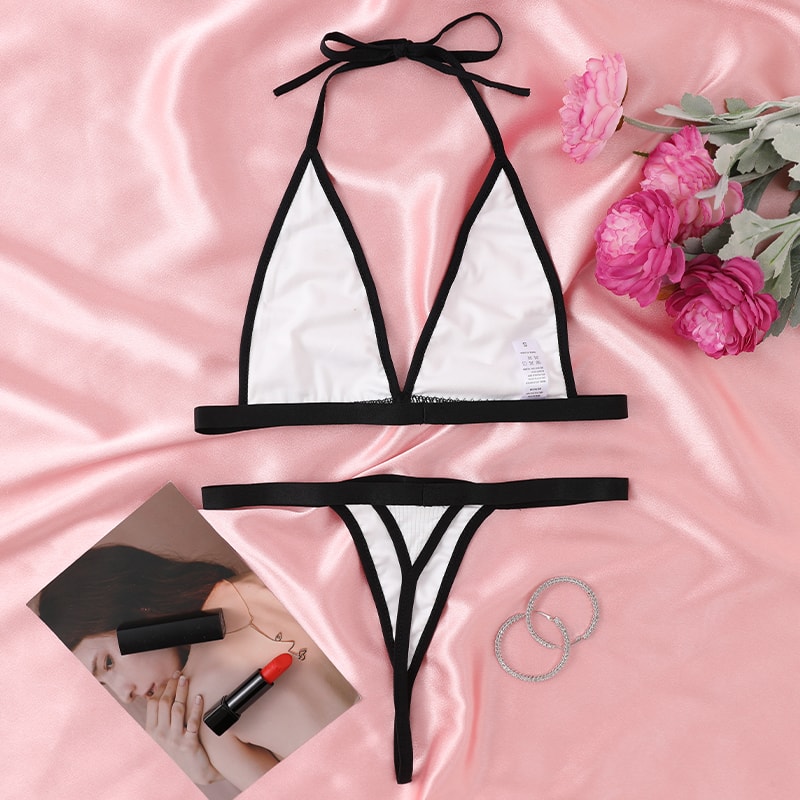 Women's Sexy Swimsuit Micro Bikini Thong Swimming Suit Set