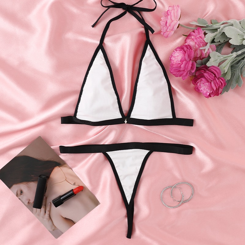 Women's Sexy Swimsuit Micro Bikini Thong Swimming Suit Set