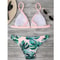 Leaves Print Swimwear Bikini Set For Women PushUp Padded Beachwear Bather Summer Bathing Set 1