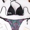 Summer Bikini Beach Vacation Swimsuit For Women TwoPiece Strappy LaceUp Polka Dot Printed Set 3