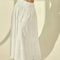 Elastic Waist Women Fashion Tiered Maxi Skirt Aline Casual Solid Color Faldas Mujer Streetwear Long 2