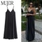 Red Draped Summer Dress Sexy Backless Maxi Dress For Women Black Slip Long Dresses Woman Beachwear 0