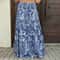 Stretchy Waist Long Maxi Skirt Flowy Vacation Style Beach Skirt With Elastic Waistband 7