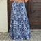 Stretchy Waist Long Maxi Skirt Flowy Vacation Style Beach Skirt With Elastic Waistband 7