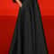 High Quality Black Elegant Satin Aline Long Skirts For Women Solid Party Maxi Skirt With Pockets La 0