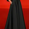 High Quality Black Elegant Satin Aline Long Skirts For Women Solid Party Maxi Skirt With Pockets La 0