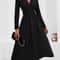 Elegant Bodycon Long Maxi Dress For Women Fall Winter Overlap VNeck Knit Dress With Waist Shirring 2