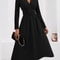 Elegant Bodycon Long Maxi Dress For Women Fall Winter Overlap VNeck Knit Dress With Waist Shirring 6