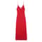 Elegant Women Summer Yellow Stain V Neck Sling Dress Loose Maxi Robes Sleeveless Party Dresses 9