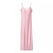Elegant Women Summer Yellow Stain V Neck Sling Dress Loose Maxi Robes Sleeveless Party Dresses 11