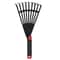 Plastic Garden Rake Hand Tool With Handle For Leaf Removal And Flower Bed Cleaning Outdoor Use 5