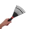 Plastic Garden Rake Hand Tool With Handle For Leaf Removal And Flower Bed Cleaning Outdoor Use 3
