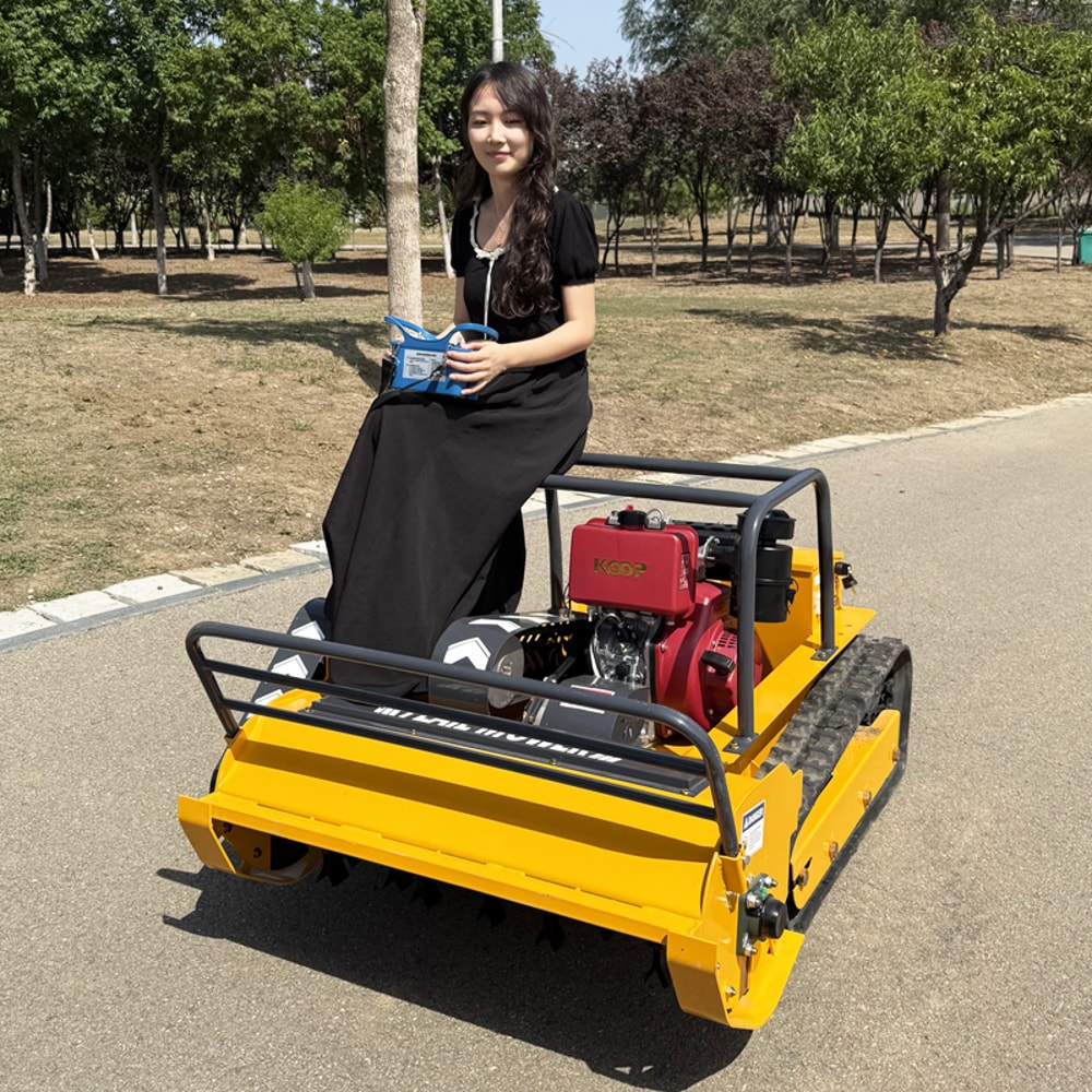 Remote Control Flail Lawn Mower, Customized, Cylinder, Heavy Duty Steel Construction Options