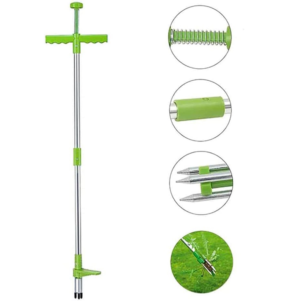 Durable Garden Lawn Weeder Long Handle Weed Remover Yard Tool Grass Root Puller 5