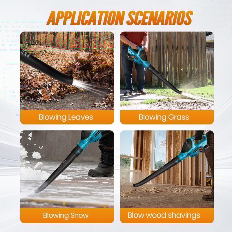 Cordless Brushless Electric Air Blower For Makita Battery Snow Dust Leaves Cleaning Tool 5