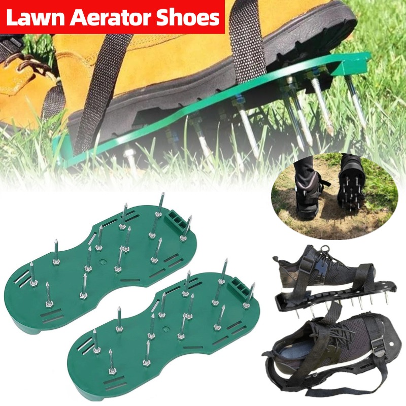 Aerating Lawn Shoes Grass Spiked Sandals Gardening Tool With Adjustable Strap For Soil Aeration 0