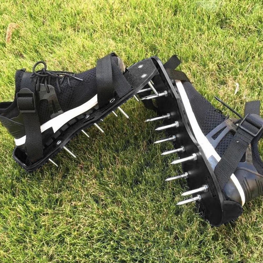 Aerating Lawn Shoes Grass Spiked Sandals Gardening Tool With Adjustable Strap For Soil Aeration 3