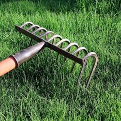 sturdy manganese steel ninetooth nail rake household garden tool for agriculture