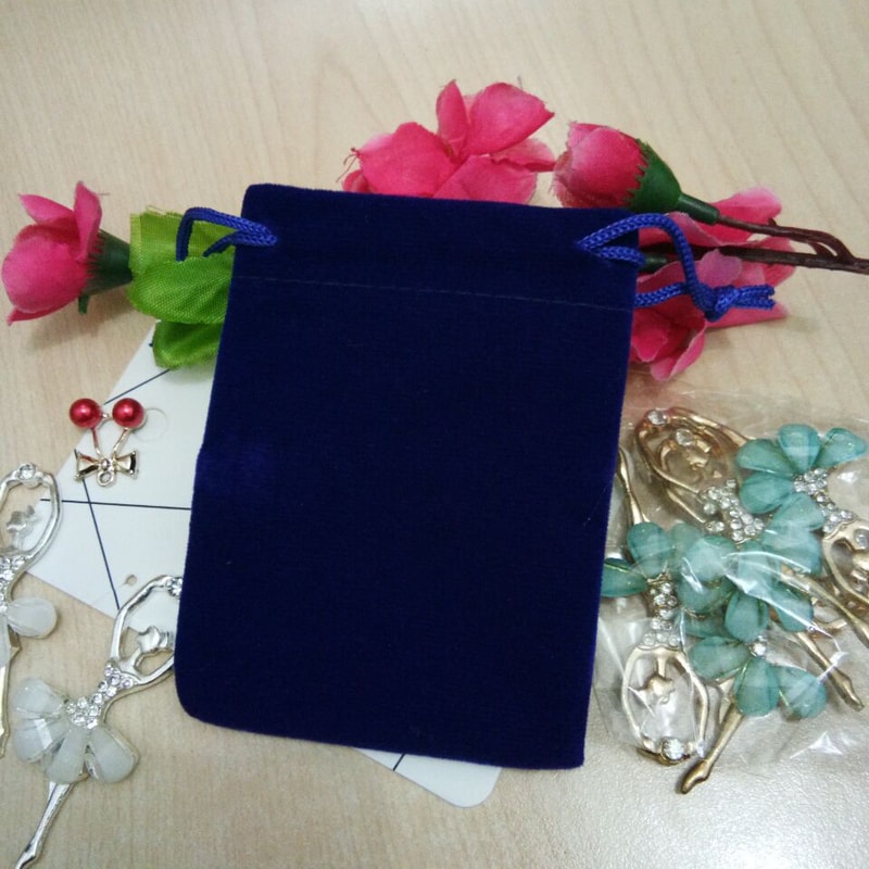 Jewelry Charms Velvet Bags Drawstring Gift Pouches Display Packaging 6