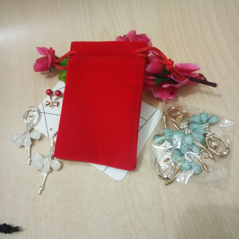 Jewelry Charms Velvet Bags Drawstring Gift Pouches Display Packaging 7