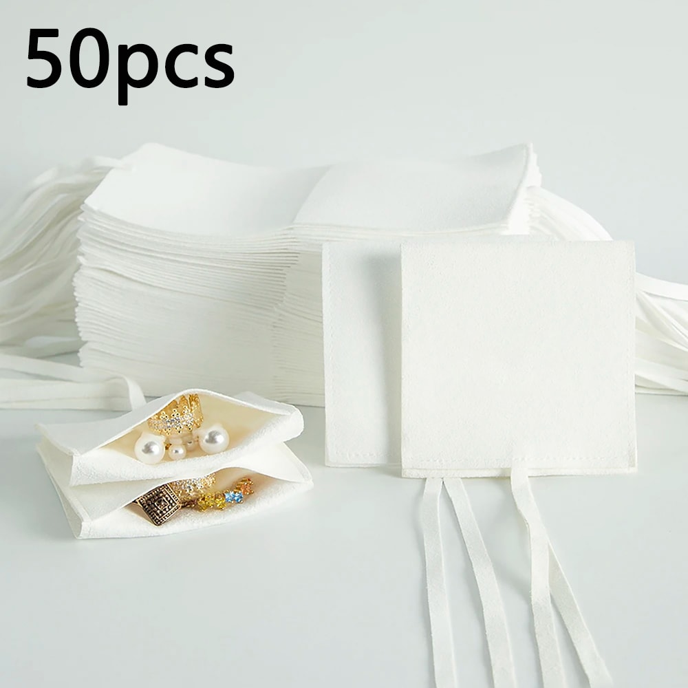 Jewelry Pouch Small Envelope Bag For Rings Microfiber Jewelry Packaging Pouch Wedding Gift Bags 3