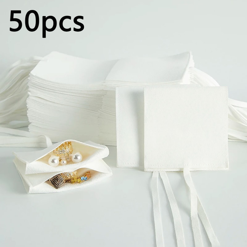 Jewelry Pouch Small Envelope Bag For Rings Microfiber Jewelry Packaging Pouch Wedding Gift Bags 3