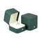 Vintage PU Leather Double Slots Ring Jewelry Box For Wedding Proposal Engagement Gift Organizer 0