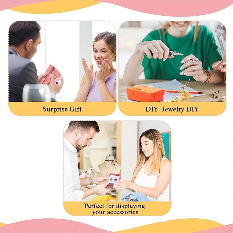 Assorted Colors Jewelry Sets Display Box Necklace Earrings Ring Box Packaging Gift Box 3