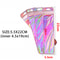 Resealable Zip Lock Pouches Pink Laser Iridescent Plastic Bags For Jewelry Display Retail 7