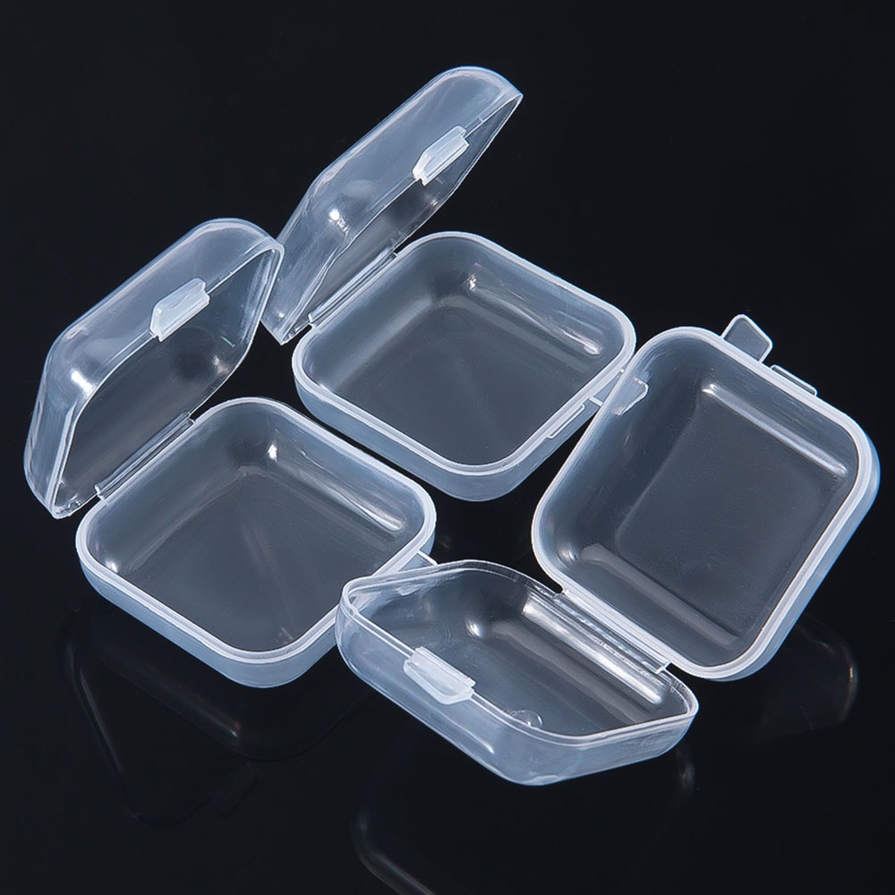 Portable Earring Ring Earplugs Packaging Storage Case Transparent Box
