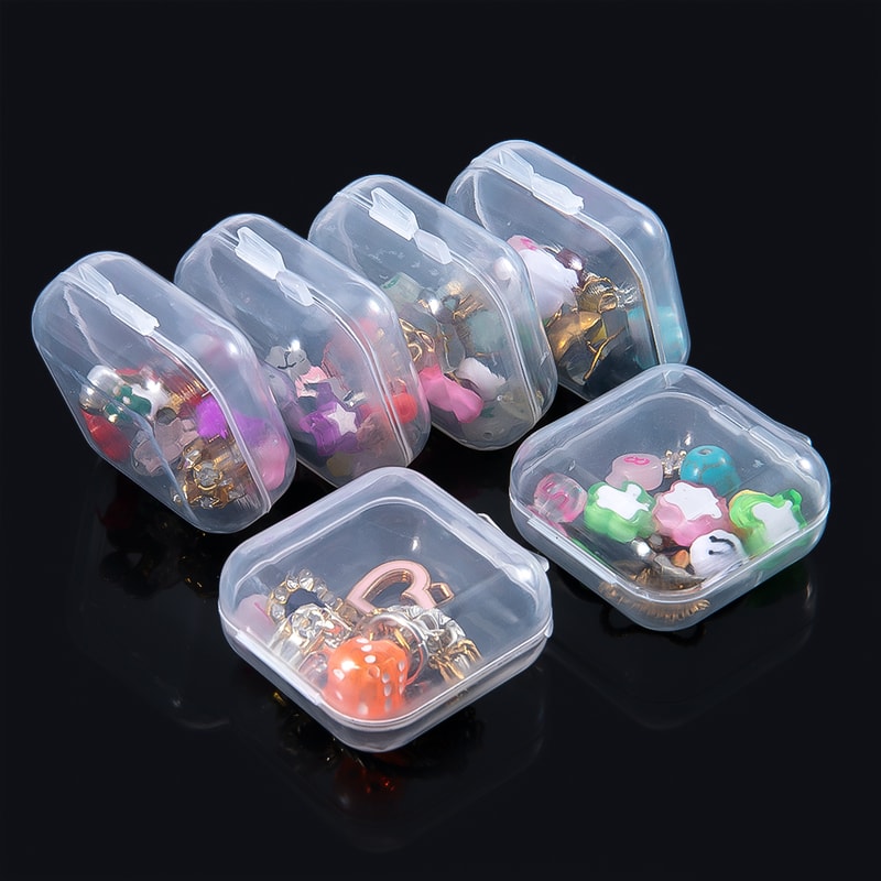 Portable Earring Ring Earplugs Packaging Storage Case Transparent Box