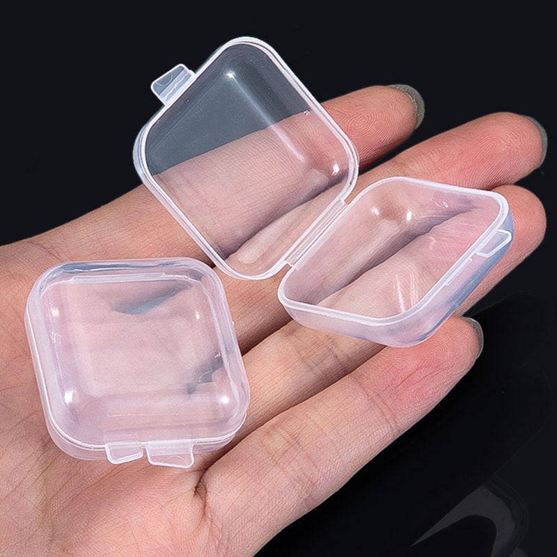 Portable Earring Ring Earplugs Packaging Storage Case Transparent Box
