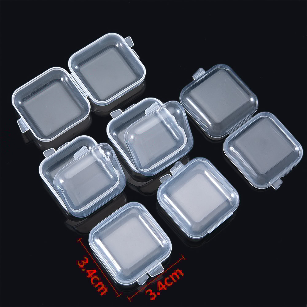 Portable Earring Ring Earplugs Packaging Storage Case Transparent Box