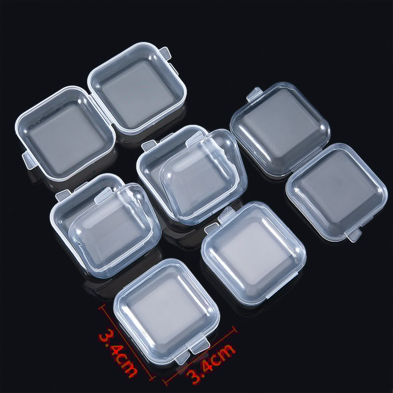 Portable Earring Ring Earplugs Packaging Storage Case Transparent Box