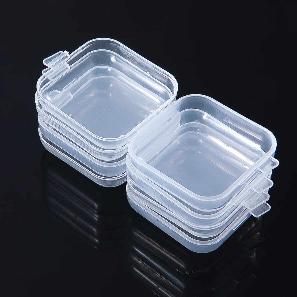 Portable Earring Ring Earplugs Packaging Storage Case Transparent Box