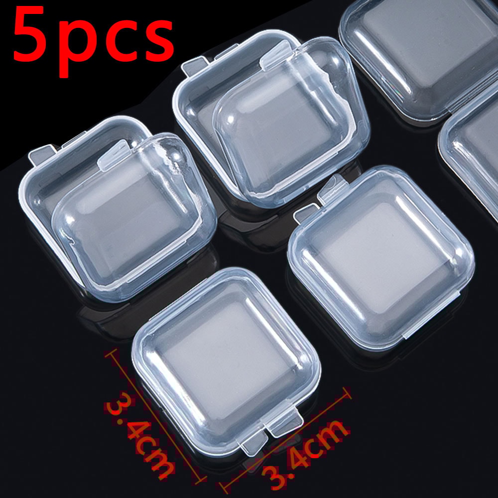 Portable Earring Ring Earplugs Packaging Storage Case Transparent Box