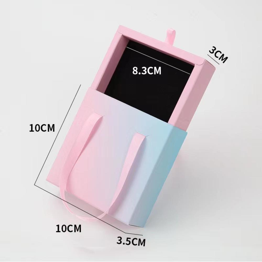 Dustproof Jewelry Box Storage Case With Paper Drawer Ring Earrings Necklace Display Box And Storage 2