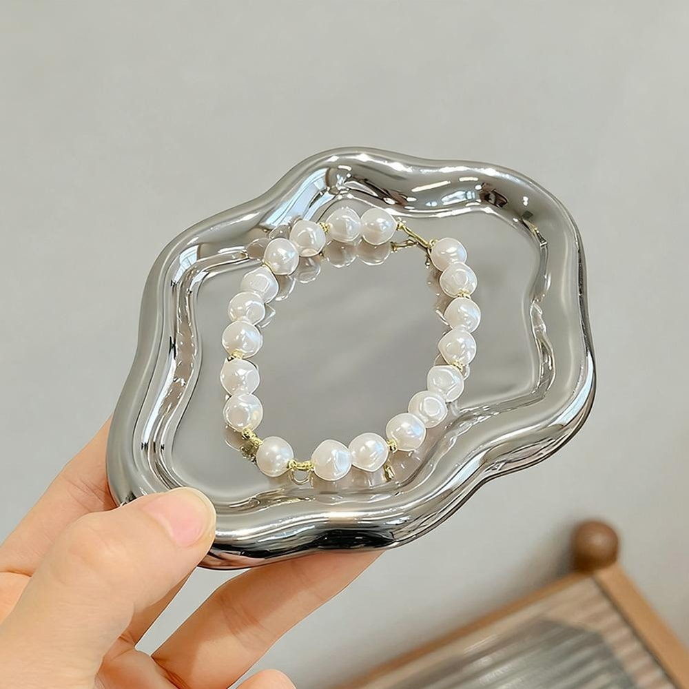 Creative Jewelry Storage Tray Cloud Design Electroplated Desktop Jewelry Dish for Rings Earrings