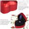Square Velvet LED Light Ring Box Heart Shaped Jewelry Display Storage Case For Engagement Wedding P 2