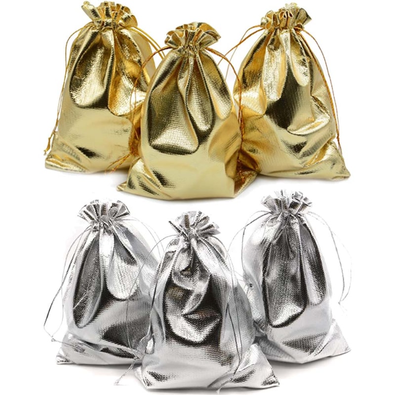 Gold Gift Pouches For Jewelry Organizers Favor Candy Bar Chocolate Package Small Businesses 1