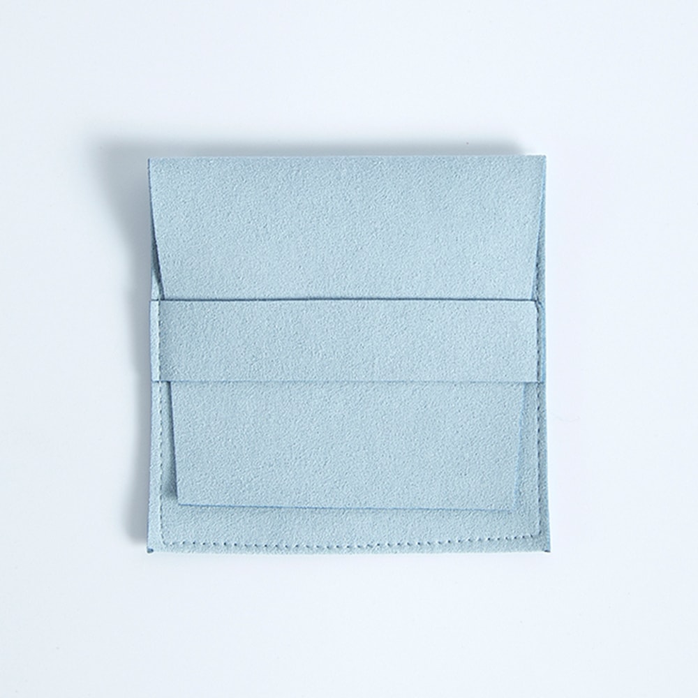 Jewelry Storage Pouch Velvet Microfiber Suede Envelope 62x62cm 8x8cm Flap Strip Pouch For Rings Ear 11