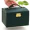 Three Layer Leather Drawer Jewelry Box Multi Functional Earrings Lock Organizer For Jewelry 4