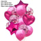Rose Gold Confetti Balloons Star Heart Party Wedding Anniversary Globos Supplies 8