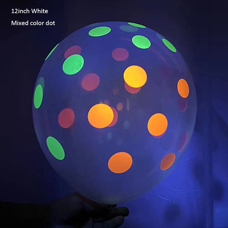 Glow In The Dark Fluorescent Latex Love Heart Balloon For Wedding And Birthday Party Decor 8